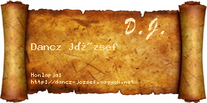 Dancz József névjegykártya