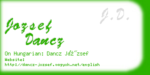 jozsef dancz business card